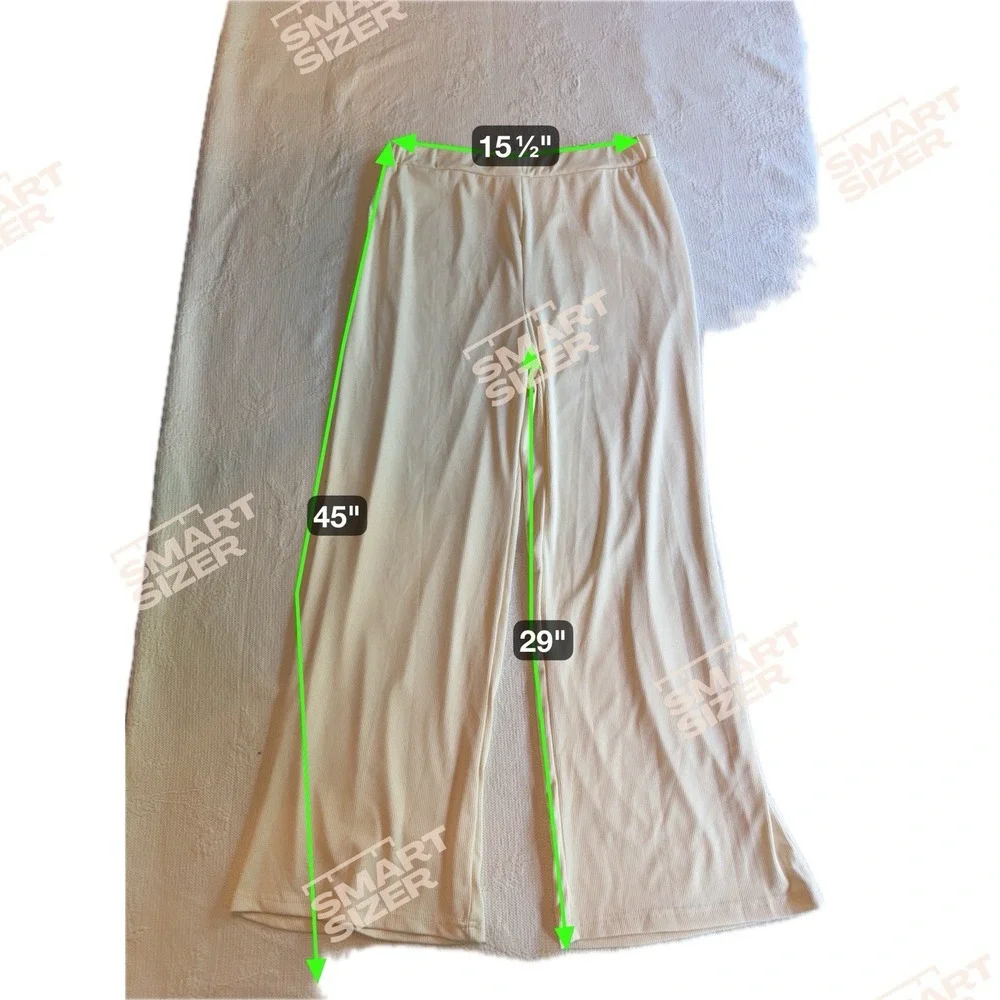 NEW Ivory LOUNGE‎ WEAR SET pants large with sleeveless V-neck T-shirt